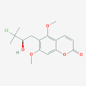 (+)-6-(3-Chloro-2-hydroxy-3-methylbutyl)-5,7-dimethoxycoumarin