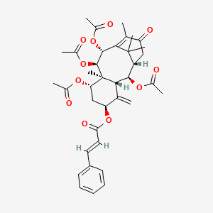 molecular formula C37H44O11 B12392748 [(1S,2R,3R,5S,7S,8S,9R,10R)-2,7,9,10-tetraacetyloxy-8,12,15,15-tetramethyl-4-methylidene-13-oxo-5-tricyclo[9.3.1.03,8]pentadec-11-enyl] (E)-3-phenylprop-2-enoate 