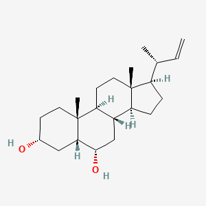 molecular formula C23H38O2 B1239276 24-去甲-5β-胆-22-烯-3α,6α-二醇 