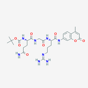 molecular formula C28H40N8O8 B12392762 Boc-Gln-Gly-Arg-AMC 