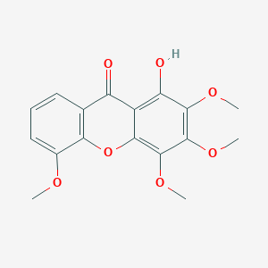B1239278 9H-Xanthen-9-one, 1-hydroxy-2,3,4,5-tetramethoxy- CAS No. 22961-79-1