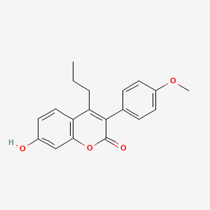 B1239283 7-Hydroxy-3-(4-methoxyphenyl)-4-propyl-2H-1-benzopyran-2-one CAS No. 5219-18-1