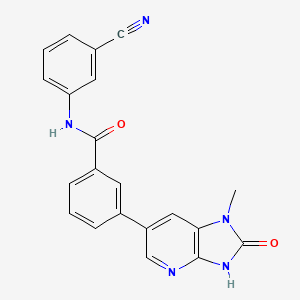 N-(3-cyanophenyl)-3-(1-methyl-2-oxo-3H-imidazo[4,5-b]pyridin-6-yl)benzamide