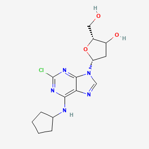 molecular formula C15H20ClN5O3 B12392861 (2R,5R)-5-[2-chloro-6-(cyclopentylamino)purin-9-yl]-2-(hydroxymethyl)oxolan-3-ol 