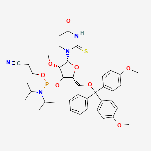 molecular formula C40H49N4O8PS B12392896 3-[[(2R,4S,5R)-2-[[bis(4-methoxyphenyl)-phenylmethoxy]methyl]-4-methoxy-5-(4-oxo-2-sulfanylidenepyrimidin-1-yl)oxolan-3-yl]oxy-[di(propan-2-yl)amino]phosphanyl]oxypropanenitrile 