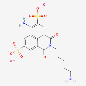 molecular formula C17H17K2N3O8S2 B12392903 dipotassium;6-amino-2-(5-aminopentyl)-1,3-dioxobenzo[de]isoquinoline-5,8-disulfonate 