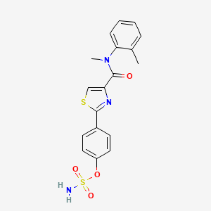 molecular formula C18H17N3O4S2 B12392936 Steroid sulfatase/17|A-HSD1-IN-4 