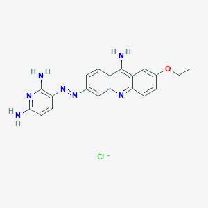 molecular formula C20H19ClN7O- B1239296 3-[(9-Amino-7-ethoxyacridin-3-yl)diazenyl]pyridine-2,6-diamine;chloride 