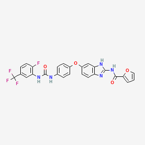 molecular formula C26H17F4N5O4 B12392976 TIE-2/VEGFR-2 kinase-IN-4 