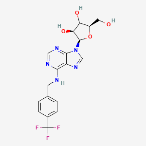 molecular formula C18H18F3N5O4 B12392991 N-[[4-(Trifluoromethyl)phenyl]methyl]adenosine 