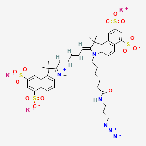 molecular formula C43H45K3N6O13S4 B12393007 Sulfo-Cyanine5.5 azide (tripotassium) 