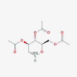 molecular formula C12H16O7 B12393017 3,4,6-Tri-O-acetyl-D-glucal-13C 