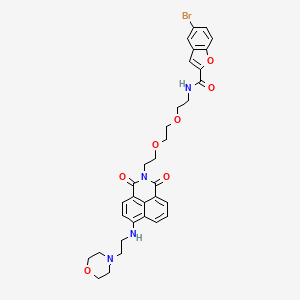 molecular formula C33H35BrN4O7 B12393030 5-bromo-N-[2-[2-[2-[6-(2-morpholin-4-ylethylamino)-1,3-dioxobenzo[de]isoquinolin-2-yl]ethoxy]ethoxy]ethyl]-1-benzofuran-2-carboxamide 