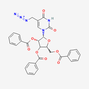 [(2R,4S,5R)-5-[5-(azidomethyl)-2,4-dioxopyrimidin-1-yl]-3,4-dibenzoyloxyoxolan-2-yl]methyl benzoate