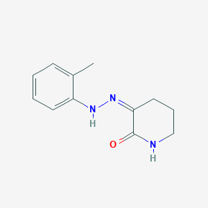 molecular formula C12H15N3O B1239314 (3Z)-3-[(2-methylphenyl)hydrazinylidene]piperidin-2-one 