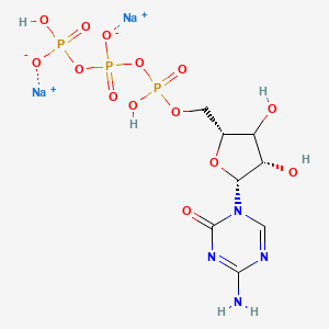 molecular formula C8H13N4Na2O14P3 B12393145 disodium;[[[(2R,4S,5R)-5-(4-amino-2-oxo-1,3,5-triazin-1-yl)-3,4-dihydroxyoxolan-2-yl]methoxy-hydroxyphosphoryl]oxy-oxidophosphoryl] hydrogen phosphate 