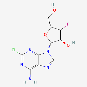 molecular formula C10H11ClFN5O3 B12393149 (2R,3R,5R)-2-(6-amino-2-chloropurin-9-yl)-4-fluoro-5-(hydroxymethyl)oxolan-3-ol 