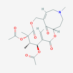 molecular formula C23H31NO9 B12393168 [(1R,4Z,5S,6S,7S,11Z)-7-acetyloxy-4-ethylidene-6,7,14-trimethyl-3,8,17-trioxo-2,9-dioxa-14-azabicyclo[9.5.1]heptadec-11-en-5-yl] acetate 