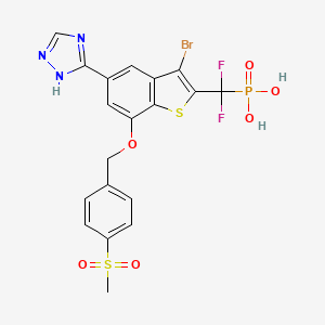 molecular formula C19H15BrF2N3O6PS2 B12393200 Anticancer agent 144 