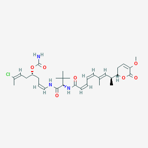 [(1Z,4R,6E)-7-chloro-1-[[(2S)-2-[[(2Z,4Z,6E,8S)-8-[(2S)-5-methoxy-6-oxo-2,3-dihydropyran-2-yl]-6-methylnona-2,4,6-trienoyl]amino]-3,3-dimethylbutanoyl]amino]octa-1,6-dien-4-yl] carbamate