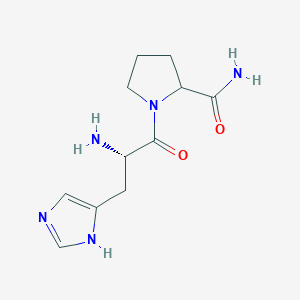 molecular formula C11H17N5O2 B12393249 1-[(2S)-2-amino-3-(1H-imidazol-5-yl)propanoyl]pyrrolidine-2-carboxamide 