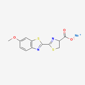 molecular formula C12H9N2NaO3S2 B12393250 sodium;2-(6-methoxy-1,3-benzothiazol-2-yl)-4,5-dihydro-1,3-thiazole-4-carboxylate 