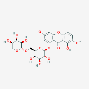 molecular formula C26H30O15 B12393271 1-O-[beta-D-Xylopyranosyl-(1-6)-beta-D-glucopyranosyl]-8-hydroxy-3,7-dimethoxyxanthone 