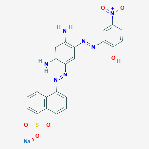 sodium;5-[[2,4-diamino-5-[(2-hydroxy-5-nitrophenyl)diazenyl]phenyl]diazenyl]naphthalene-1-sulfonate