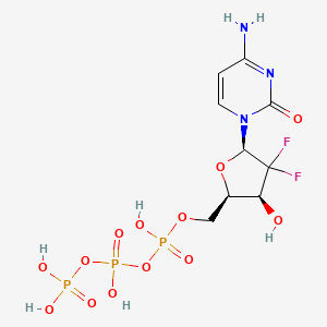 [[(2R,3S,5R)-5-(4-amino-2-oxopyrimidin-1-yl)-4,4-difluoro-3-hydroxyoxolan-2-yl]methoxy-hydroxyphosphoryl] phosphono hydrogen phosphate