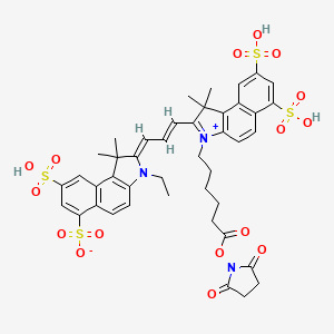 molecular formula C43H45N3O16S4 B12393393 Cy3.5 NHS ester 