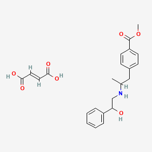 molecular formula C23H27NO7 B1239340 (E)-but-2-enedioic acid;methyl 4-[2-[(2-hydroxy-2-phenylethyl)amino]propyl]benzoate 