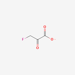 molecular formula C3H2FO3- B1239343 3-氟-2-氧代丙酸酯 