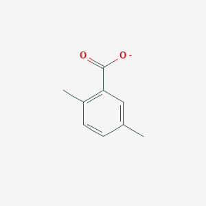 molecular formula C9H9O2- B1239345 2,5-Dimethylbenzoate 