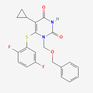 molecular formula C21H18F2N2O3S B12393537 HIV-1 inhibitor-49 