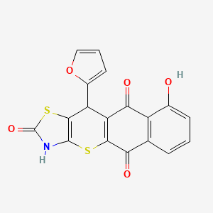 molecular formula C18H9NO5S2 B12393545 Anticancer agent 108 