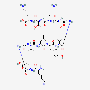 molecular formula C59H101N15O18 B12393607 H-Lys-Glu-Gly-Val-Leu-Tyr-Val-Gly-Ser-Lys-Thr-Lys-OH 