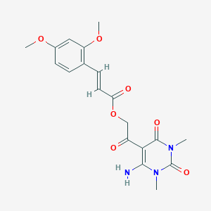 molecular formula C19H21N3O7 B1239362 [2-(4-氨基-1,3-二甲基-2,6-二氧嘧啶-5-基)-2-氧代乙基] (E)-3-(2,4-二甲氧基苯基)丙-2-烯酸酯 