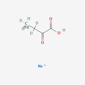 molecular formula C4H6NaO3 B12393640 Sodium 2-oxobutanoate-13C,d4 