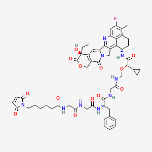 molecular formula C55H60FN9O13 B12393659 MC-Gly-Gly-Phe-Gly-(S)-Cyclopropane-Exatecan 