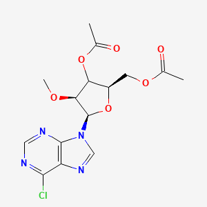 molecular formula C15H17ClN4O6 B12393662 6-Chloro-9-(3,5-di-O-acetyl-2-O-methyl-|A-D-ribofuranosyl)-9H-purine 