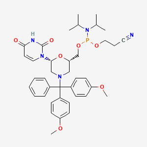 molecular formula C39H48N5O7P B12393666 N-DMTr-morpholino-U-5'-O-phosphoramidite 