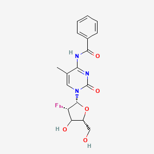 molecular formula C17H18FN3O5 B12393675 N-[1-[(2R,3S,5R)-3-fluoro-4-hydroxy-5-(hydroxymethyl)oxolan-2-yl]-5-methyl-2-oxopyrimidin-4-yl]benzamide 