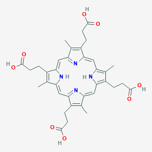 molecular formula C36H38N4O8 B12393684 3,8,13,18-tetramethyl-2,7,12,17-Porphinetetrapropionate 