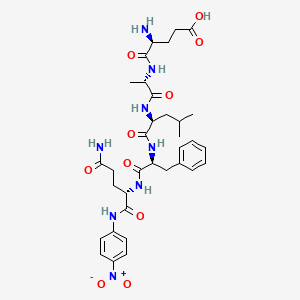 molecular formula C34H46N8O10 B12393758 Glu-Ala-Leu-Phe-Gln-pNA 