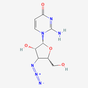 molecular formula C9H12N6O4 B12393794 2-amino-1-[(2R,3S,5S)-4-azido-3-hydroxy-5-(hydroxymethyl)oxolan-2-yl]pyrimidin-4-one 