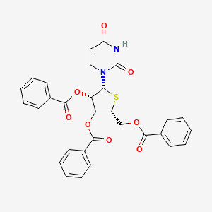 molecular formula C30H24N2O8S B12393812 [(2R,4S,5R)-3,4-dibenzoyloxy-5-(2,4-dioxopyrimidin-1-yl)thiolan-2-yl]methyl benzoate 