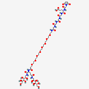 molecular formula C55H94N10O31 B12393823 Mal-EGGGG-PEG8-amide-bis(deoxyglucitol) 
