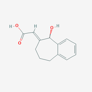 molecular formula C13H14O3 B1239385 (S,E)-2-(5-hydroxy-8,9-dihydro-5H-benzo[7]annulen-6(7H)-ylidene)acetic acid 