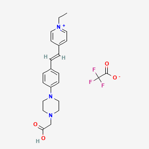 molecular formula C23H26F3N3O4 B12393854 2-[4-[4-[(E)-2-(1-ethylpyridin-1-ium-4-yl)ethenyl]phenyl]piperazin-1-yl]acetic acid;2,2,2-trifluoroacetate 