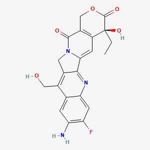 molecular formula C21H18FN3O5 B12393930 7Ethanol-10NH2-11F-Camptothecin 